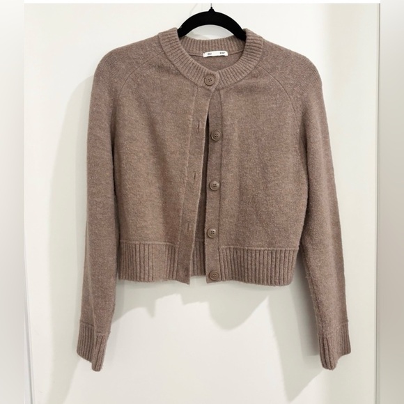 Uniqlo Sweaters - Uniqlo GU Tan Cardigan Sweater Size S